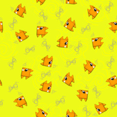 Fototapeta premium patron background pez cuadrado