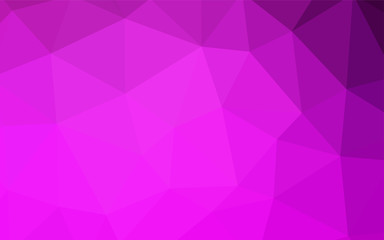 Light Purple vector shining triangular backdrop.