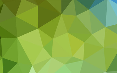 Light Green, Yellow vector abstract mosaic background.