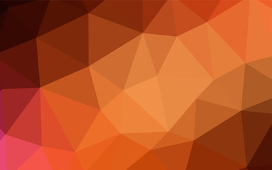 Dark Pink vector shining triangular backdrop.