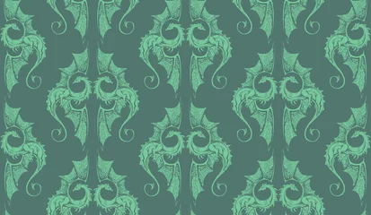 symbol dragon pattern green wallpapers background pastel © Solomandra