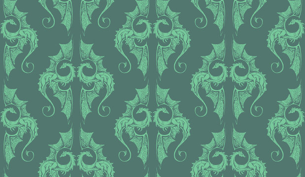 symbol dragon pattern green wallpapers background pastel