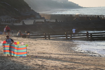 bacon beach .family fun .stone castle tower.