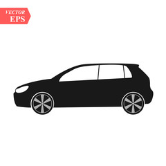 Plakat Car vector icon. Isolated simple front car logo illustration. Sign eps10