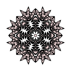 Mandala Round Colorful Zentangle Ornament Pattern Vector Illustration