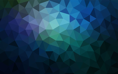 Dark BLUE vector abstract polygonal pattern.