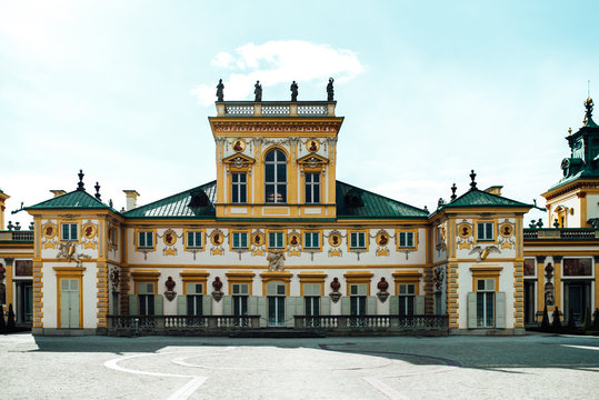 Old antique palace Wilanow in Warsaw