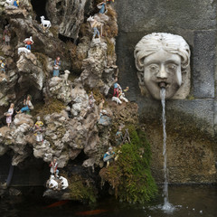 Fototapeta na wymiar Fountain with figurines, Amalfi, Amalfi Coast, Salerno, Campania, Italy