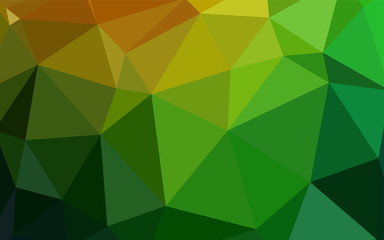 Fototapeta na wymiar Dark Green, Red vector polygon abstract layout.