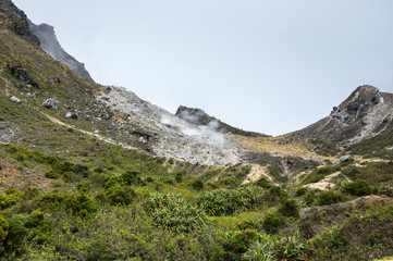 The slope of mount Sibayak