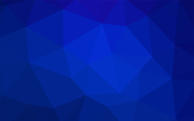 Dark BLUE vector gradient triangles pattern.