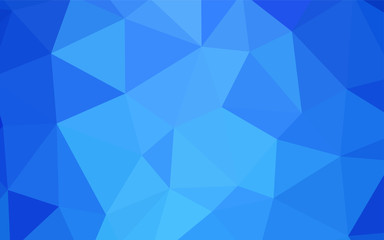 Fototapeta premium Light BLUE vector gradient triangles texture.