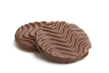 chocolate cookies isolated
