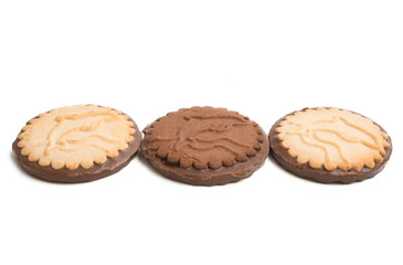 chocolate cookies isolated