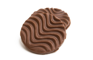 chocolate cookies isolated