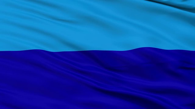 Duran closeup flag, city of Ecuador, realistic animation seamless loop - 10 seconds long