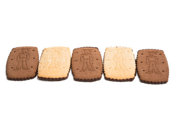 chocolate cookies isolated