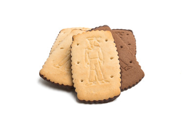 chocolate cookies isolated