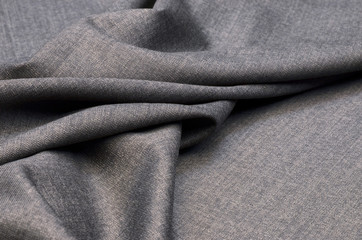 Fabric costume, melange gray of wool.