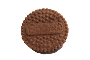 chocolate cookies isolated