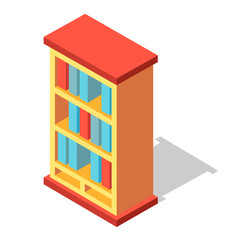 Bookcase Isometric illustration