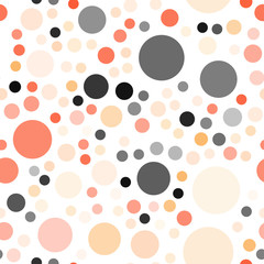 Light Orange vector seamless layout with circle shapes.