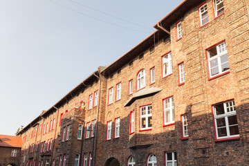 Fototapeta na wymiar Katowice, Nikiszowiec, Traditional, old buildings of the mining district of Silesia