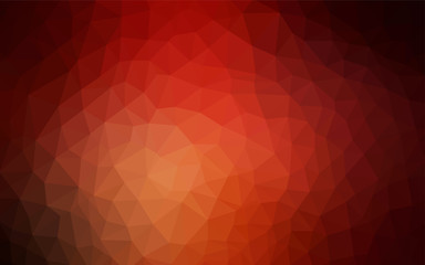 Dark Orange vector triangle mosaic texture.