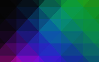 Fototapeta premium Dark Multicolor vector triangle mosaic cover.