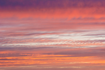 Background of the evening sky and amazing clouds.