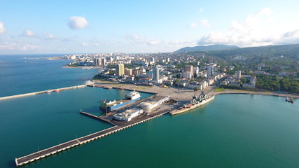 Novorossiysk quay  Cemes Bay, Black Sea, Krasnodar region, Russia 2018-08-08