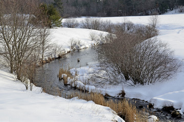 river in winter