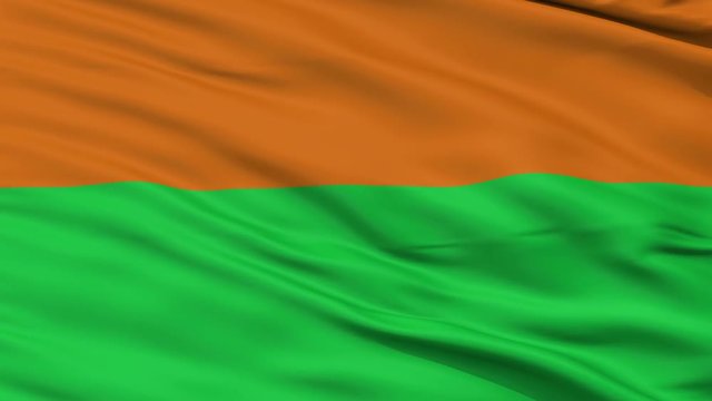 Torva closeup flag, city of Estonia, realistic animation seamless loop - 10 seconds long