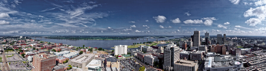 Fototapeta premium Aerial Panorama of Memphis Skyline