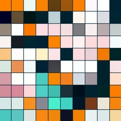 Pixel 2d pattern. Multiple colors. Illustration backdrop.