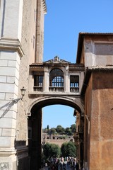 Fototapeta na wymiar Arch street in Rome, Italy 