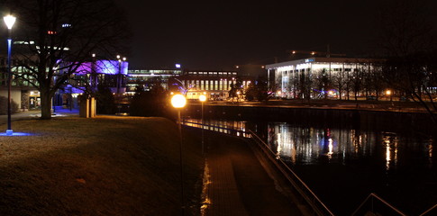 Obraz premium City of tartu by night, estonia