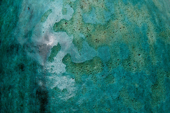 Blue Green Pottery Glaze Abstract