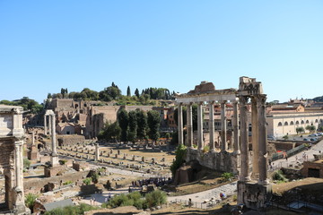 Naklejka na ściany i meble Ancient roman Forum Romanum in Rome, Italy