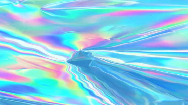 Liquid Holographic pastel color animation rendering