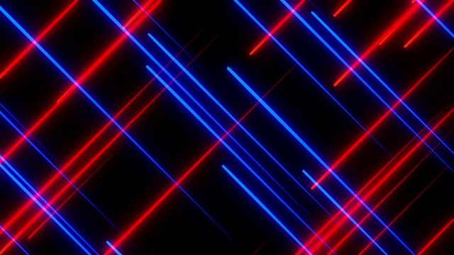 Crossing Streaks of Light Colorful Abstract Animation Motion Background Seamless Loop Red Blue