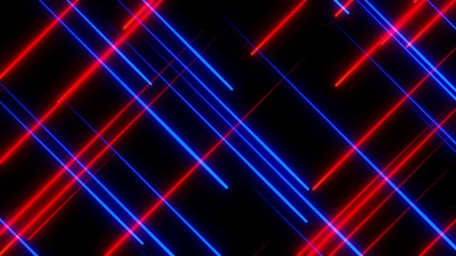 Crossing Streaks of Light Colorful Abstract Animation Motion Background Seamless Loop Red Blue