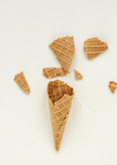 blank crispy ice cream cone