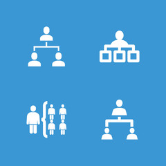 Collection of 4 organizational filled icons