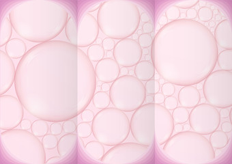 brochure tri fold drops pink element design