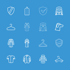 Collection of 16 coat outline icons