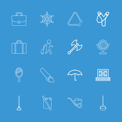 Collection of 16 handle outline icons