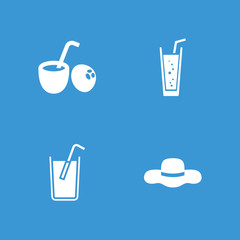 Collection of 4 straw filled icons