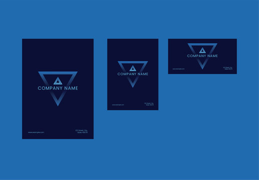 Envelope Layout Set with Blue Triangle Element