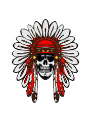 indianer häuptling totenkopf